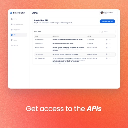 Get access to the APIs
