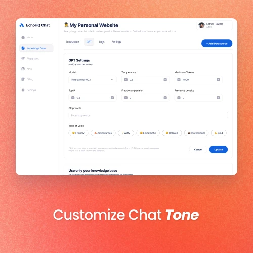 Customize Chat Tone