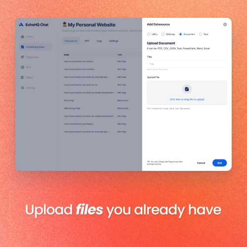 Upload files you already have